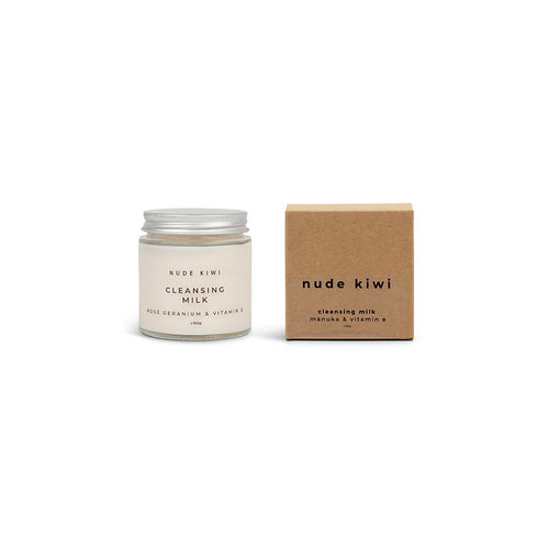 NUDE KIWI Cleansing Milk - Rose Geranium & Vitamin E 100g-Nude Kiwi Skincare-Matakana Pharmacy